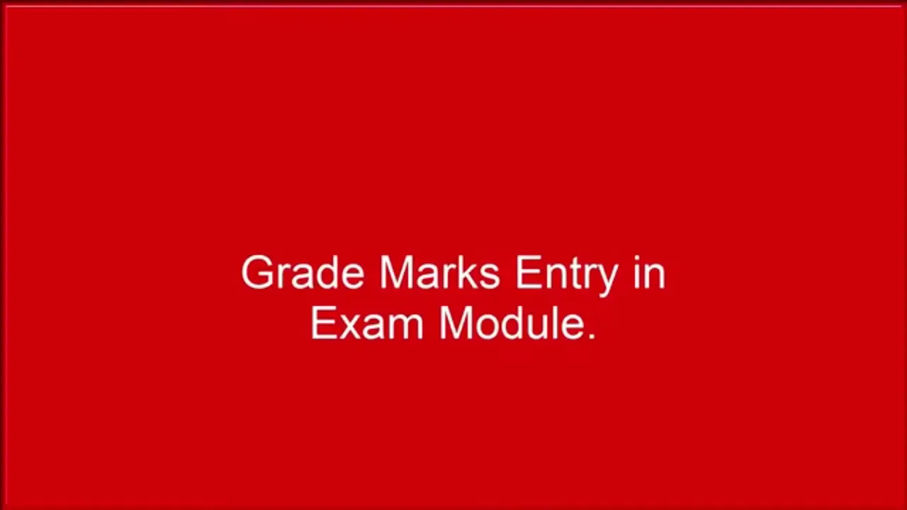Grade Marks Entry