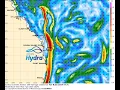 Ocean Hydro East-Australian-Current timelapse flow with proposed installation site marked