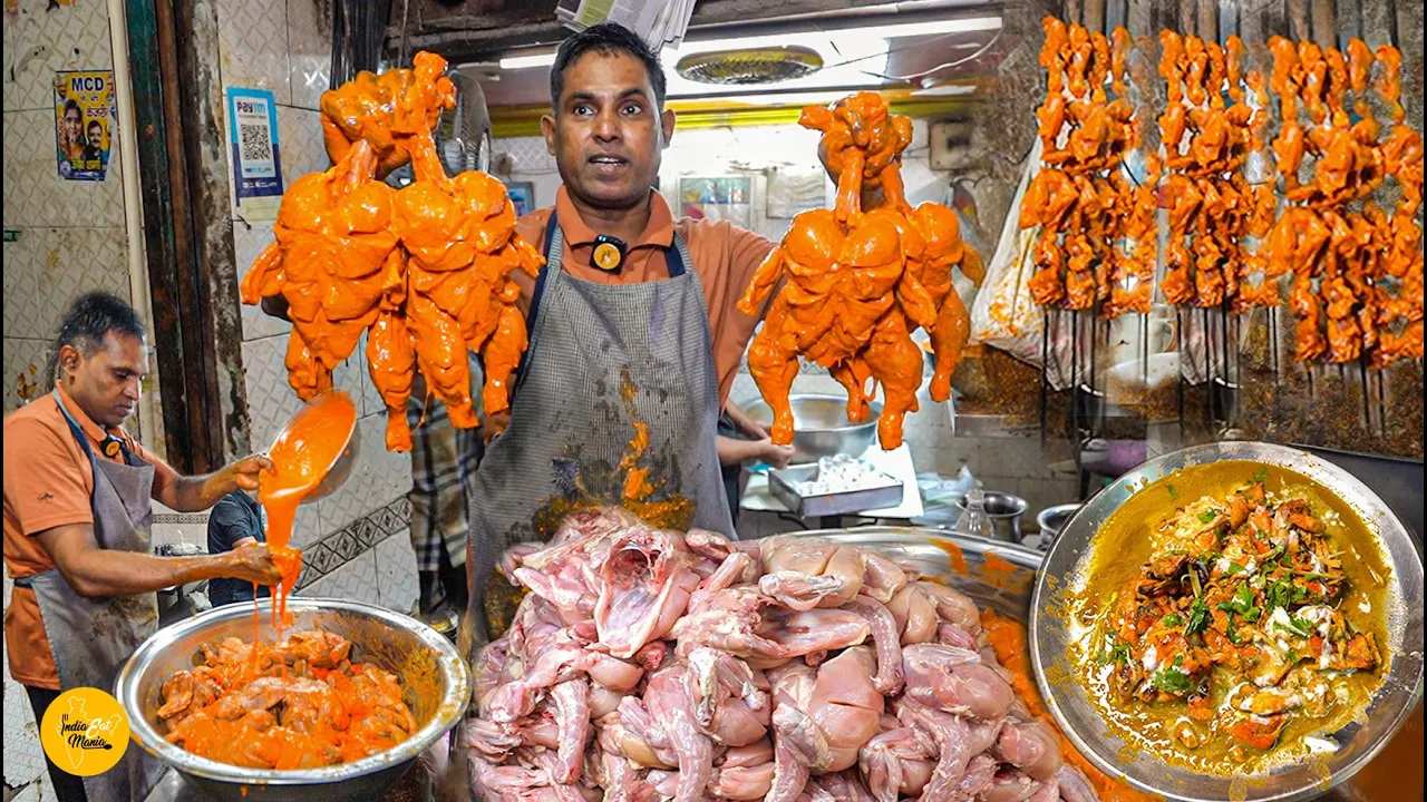 Bara Hindu Rao Famous Anmol Chicken Ka Butter Roasted Tandoori Chicken   Rs. 150 l Delhi Food Tour