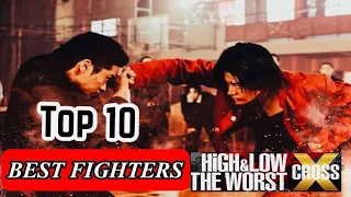 top 10 best fighters of high and low x cross movie japanese action movie by arya filmy talks