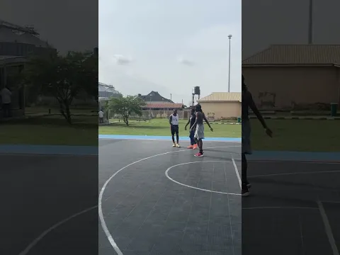 Outdoor Basketball Game Brings Intense 3 on 3 Action