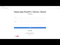FastAPI and SQLite with React CRUD operations