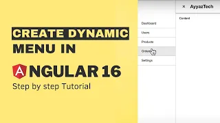 How to create dynamic menu in angular 16