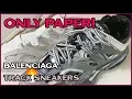 USING ONLY PAPER BALENCIAGA Track Sneakers by Yuu Sunika