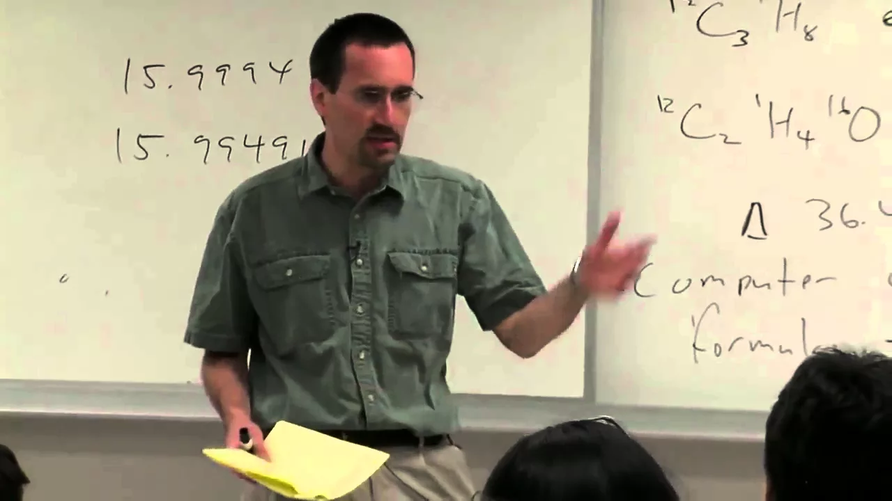 Lecture 5. Isotopic Masses, Isotopic Abundances, and High-Resolution Mass Spectrometry.
