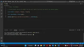 JS Array Method - Pop