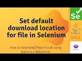 How to Set Default File Download Location in Selenium WebDriver Using ChromeOptions 2025 Guide