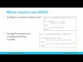 Arithmetic Operators including Modulo and Quotient
