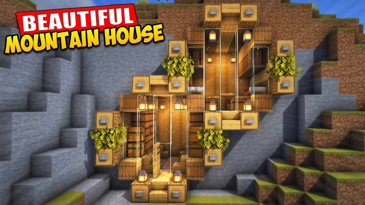 Minecraft Easy Mountain House Tutorial ????