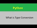 Type Conversion in python