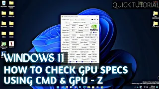 How to check GPU specs using cmd GPU-Z