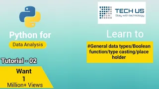 Python Big Data Bangla Tutorial 02 General data types Boolean function type casting place holder