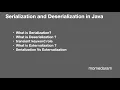Serialization Deserialization Externalization and Serialization Vs Externalization in Java