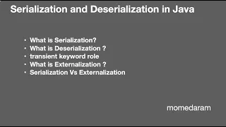 Serialization Deserialization Externalization and Serialization Vs Externalization in Java
