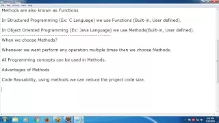 Java for Selenium Part 8 User Defined Methods in Java