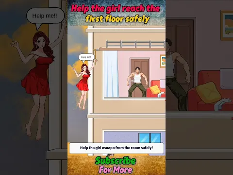 Help the girl reach the first floor safely#viral #games #viralvideo #shorts