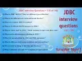 Java Database Connectivity JDBC Interview Questions - 110 out of 140