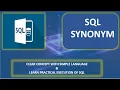 Mastering Oracle SQL Synonyms Oracle SQL Tutorials SQL in Hindi Learn For Grow Concept