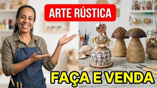 QUE GENIAL! ARTE c/ CASCA de COCO SECO Decoração Rústica Faça Você Mesmo 