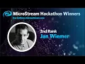 3 000 and 2nd Rank Winner of the MicroStream Hackathon Jan Wiemer