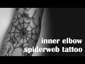 INNER ELBOW STICK N POKE SPIDERWEB TATTOO