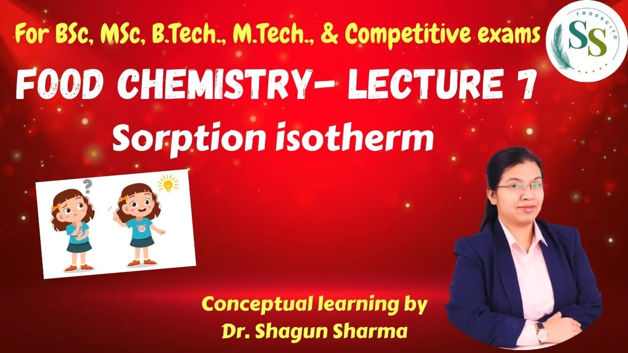 Food Chemistry Lecture 7- Moisture Sorption Isotherm