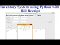 Inventory System using Python with Bill Receipt