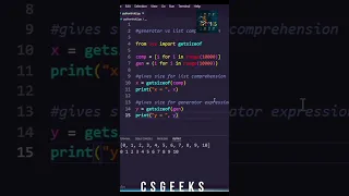 List Comprehension VS Generators