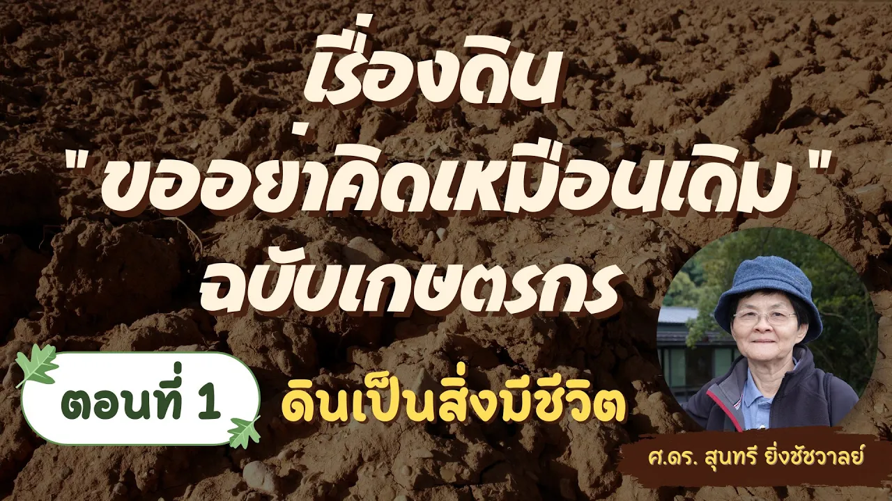 เรื่องดิน "ขออย่าคิดเหมือนเดิม" ฉบับเกษตรกร : ตอนที่ 1 ดินเป็นสิ่งมีชีวิต