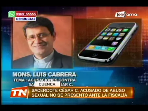 Sacerdote César C. acusado de abuso sexual no se presentó ante la fiscalía