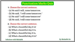 Punctuation Practice exercise Punctuation in english grammar Punctuation quiz for all exams