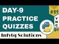 InfyTQ Programming Fundamentals Using Python Day 9 Practice Quizzes
