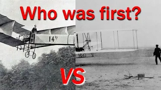 who was first in flight wright bros vs santos dumont