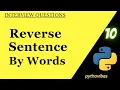 Reverse Sentence by Words in Python Reverse a Sentence pythonvibes -