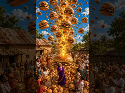 কুমড়া ফাটাতেই বের হলো বিশাল বার্গার! 😱🍔 #shorts #viral