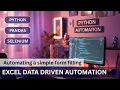Automate Web Form Filling Using Python Selenium Excel Data Driven Automation