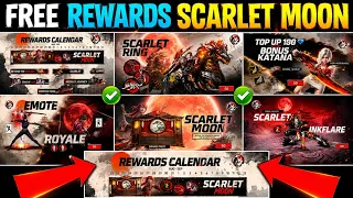 NEW EVENT REWARDS CALENDAR FREE FIRE SCARLET MOON EVENT FREE FIRE NEW TOP UP EVENT SCARLET MOON FF