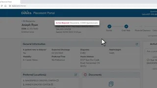 DaVita Placement Portal Referral Management