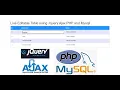 Live Editable Table using Jquery Ajax PHP and Mysqli