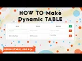 JavaScript add rows to table dynamically How to add and remove table row dynamically in JavaScript