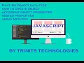 Part 10 JavaScript Tutorial Object data type in JS Object properties Process array of Object