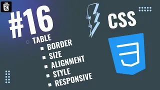 CSS Table Border Size Alignment Style Responsive in CSS Lecture 16