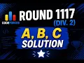 Codeforces Round 1117 Div 2 Solution - A B C