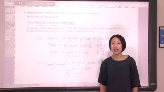 Applications with Precent and Percent Increase or Decrease