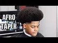 AFRO SHAPE UP TAPER BARBER TUTORIAL LEARN HOW TO CUT A FRO