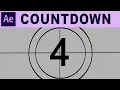 How to Create Number Countdown - Adobe After Effects Tutorial