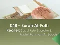 Download Lagu 048 – Surah Al-Fath By Saud Ash- Shuraim \u0026 Abdul Rahman English Translation (Sahih International)