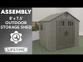 Lifetime 8 x 7 5 Outdoor Storage Shed Lifetime Assembly