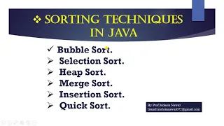 Program - Bubble Sorting in java by Prof Mohsin