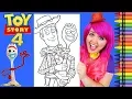 Coloring Toy Story 4 Forky Woody GIANT Coloring Page Crayola Crayons KiMMi THE CLOWN